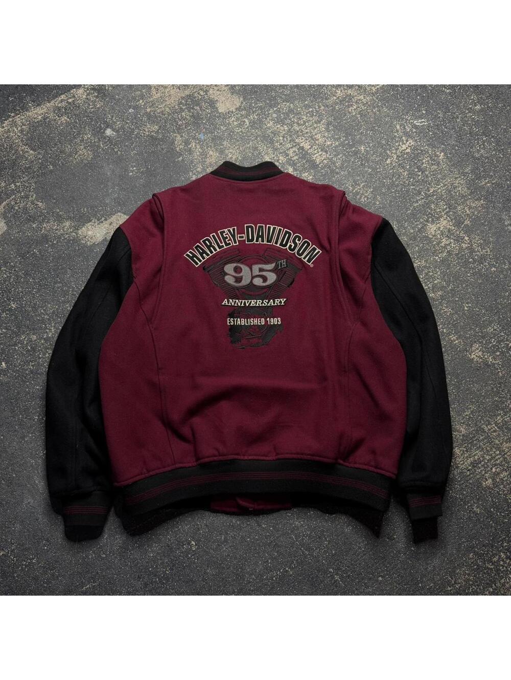 Vintage 90’s Harley Davidson Varsity Jacket - Picture 3 of 5